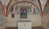 Im Chor der restaurierten Kapelle St. Peter und Paul in Kestenholz sind mehrere Schichten qualitätvoller Wandmalereien zu bestaunen.
Foto: Kant. Denkmalpflege Solothurn, Guido Schenker.