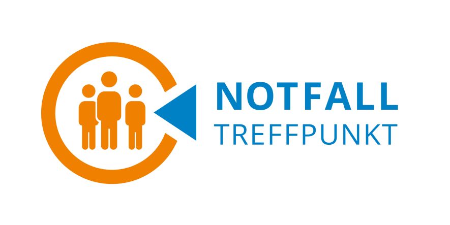 Hinweistafel Notfalltreffpunkte