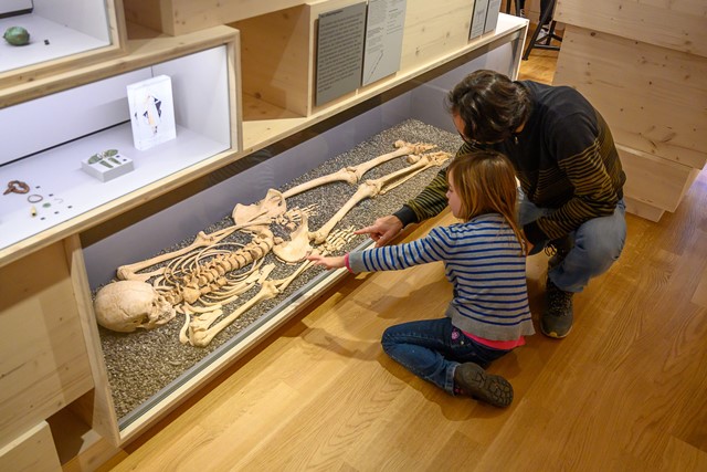 Skelett aus einem frühmittelalterlichen Grab