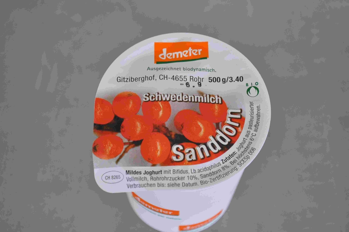 Innovativer Biobetrieb, Hümbelin Sanddornjoghurt