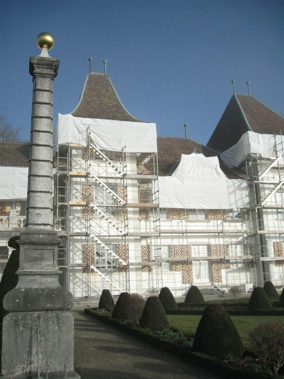 Schloss Waldegg eingerüstet