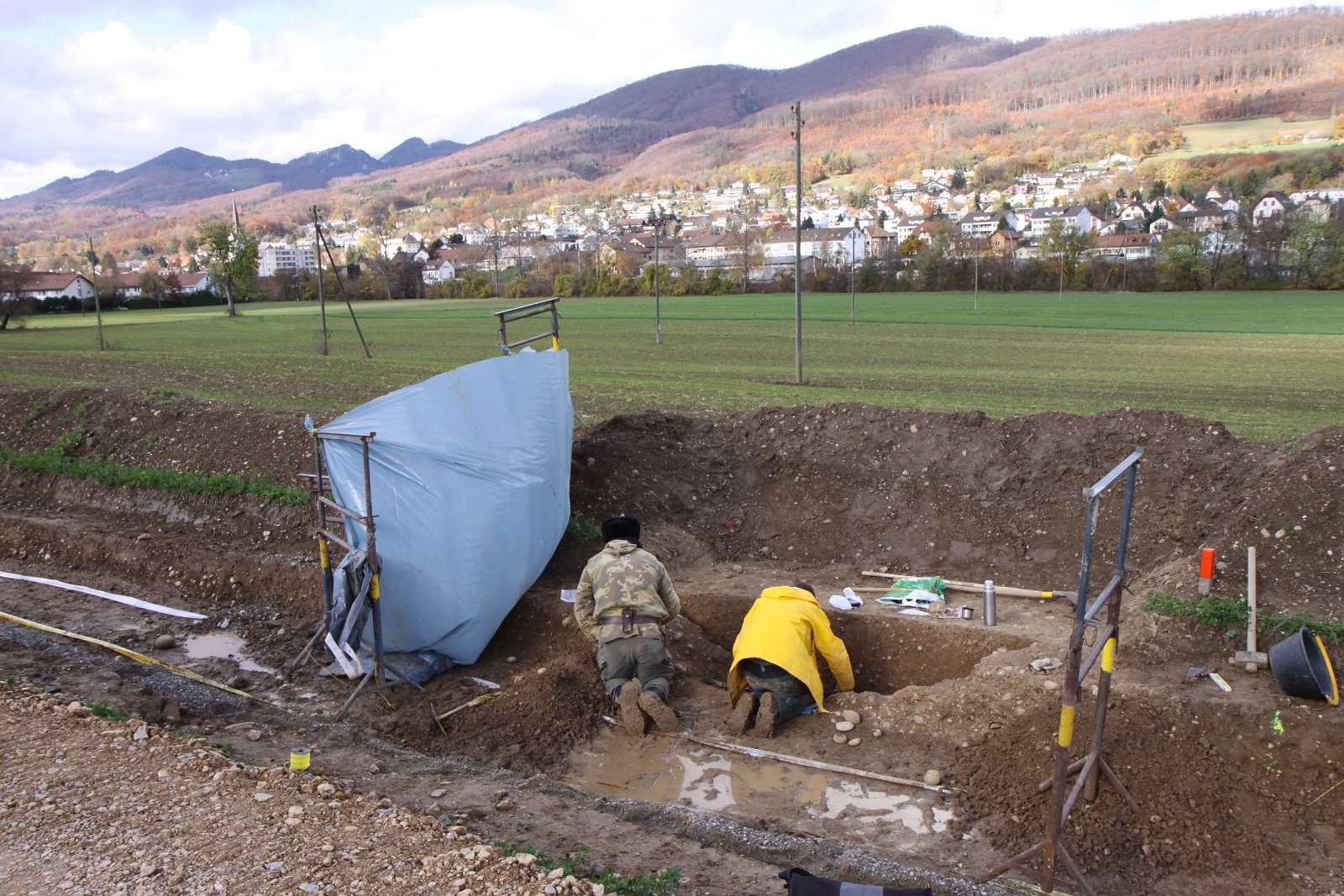 Baubegleitende archäologische Untersuchung auf dem Gheid in Wangen bei Olten.