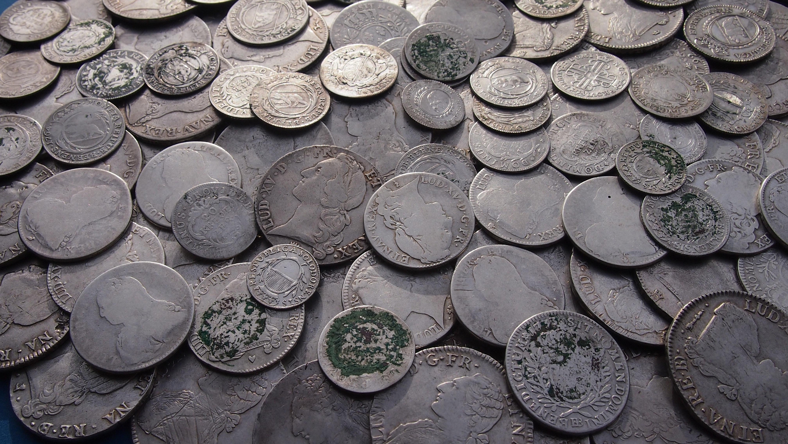 Abb. 5 Der Münzschatz von Mümliswil, gefunden 1987, vergraben kurz vor 1800.
