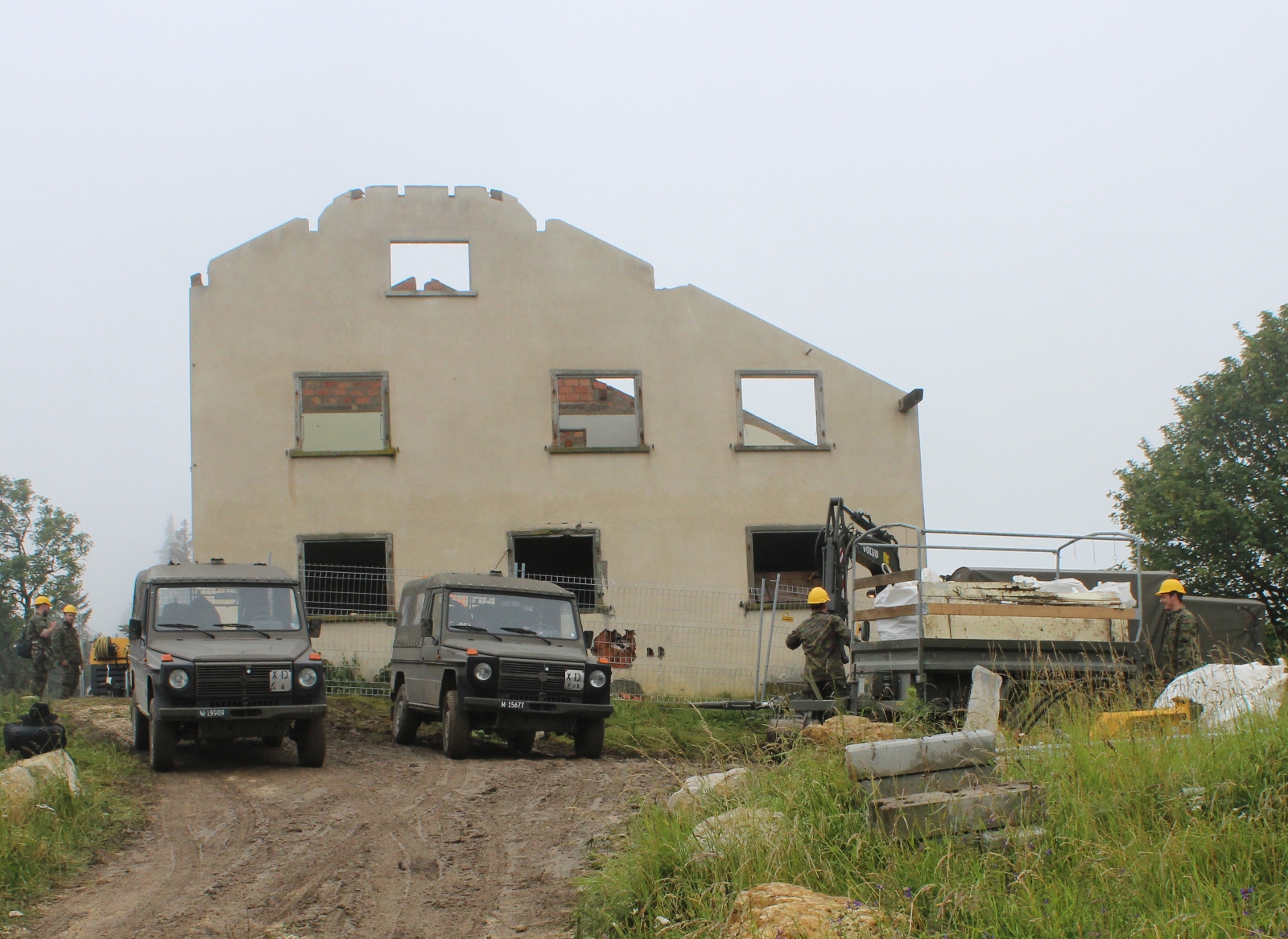 Abbrucharbeiten auf dem Bettlachstock