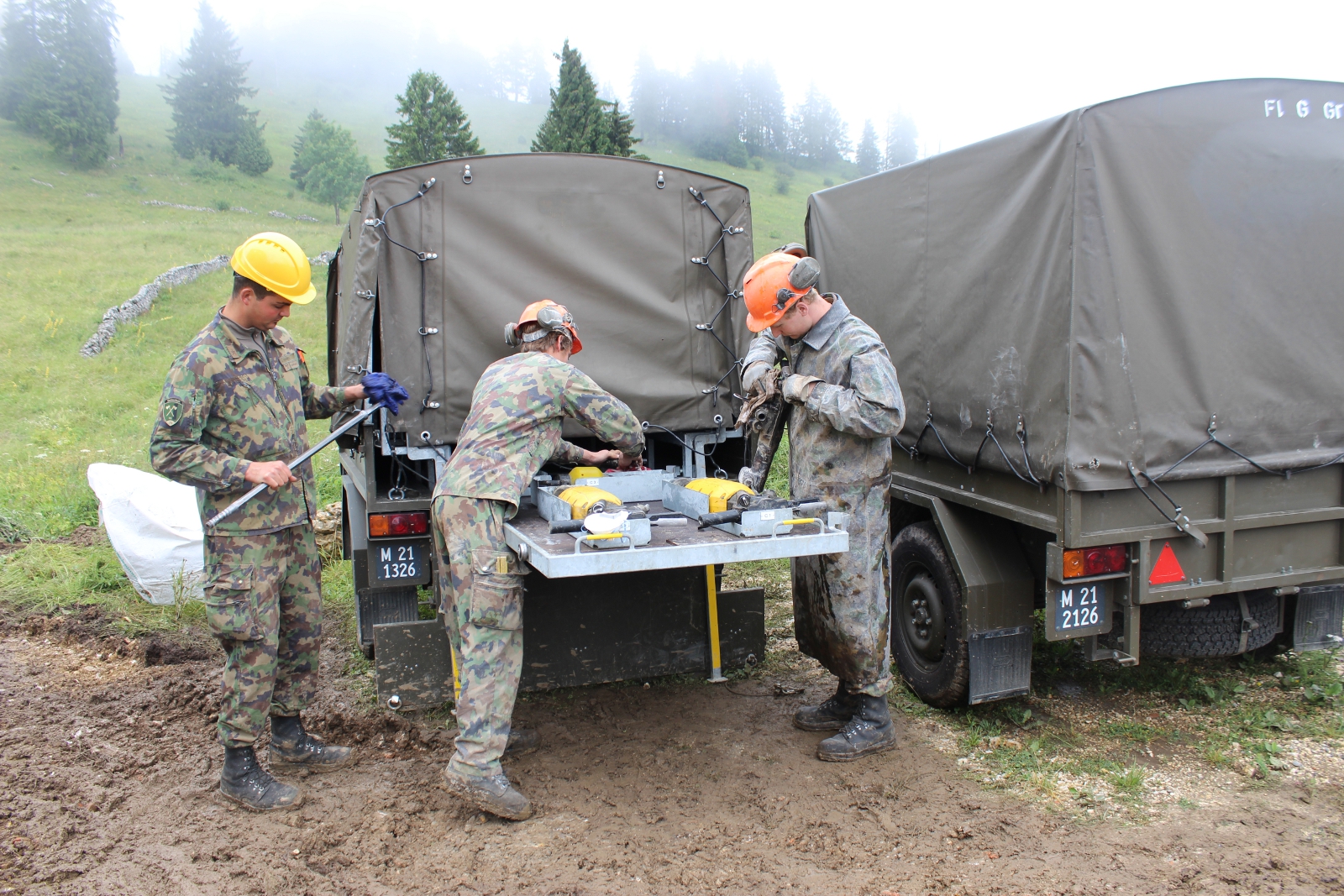Abbrucharbeiten auf dem Bettlachstock