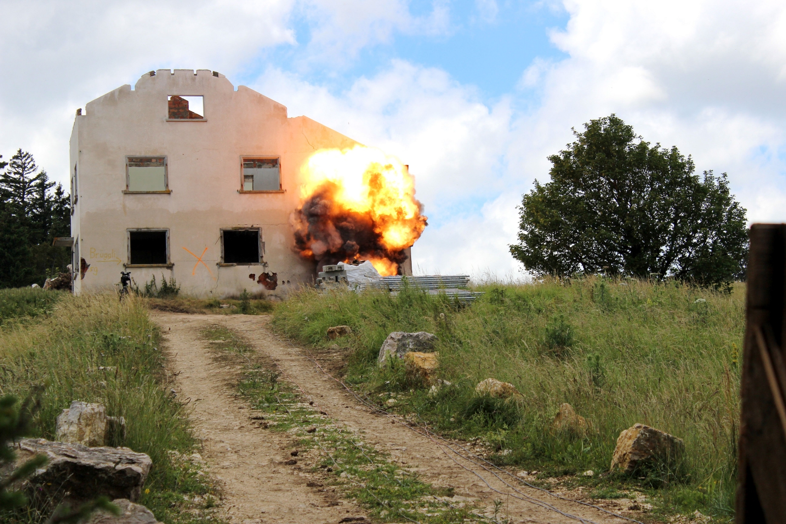 Abbrucharbeiten auf dem Bettlachstock