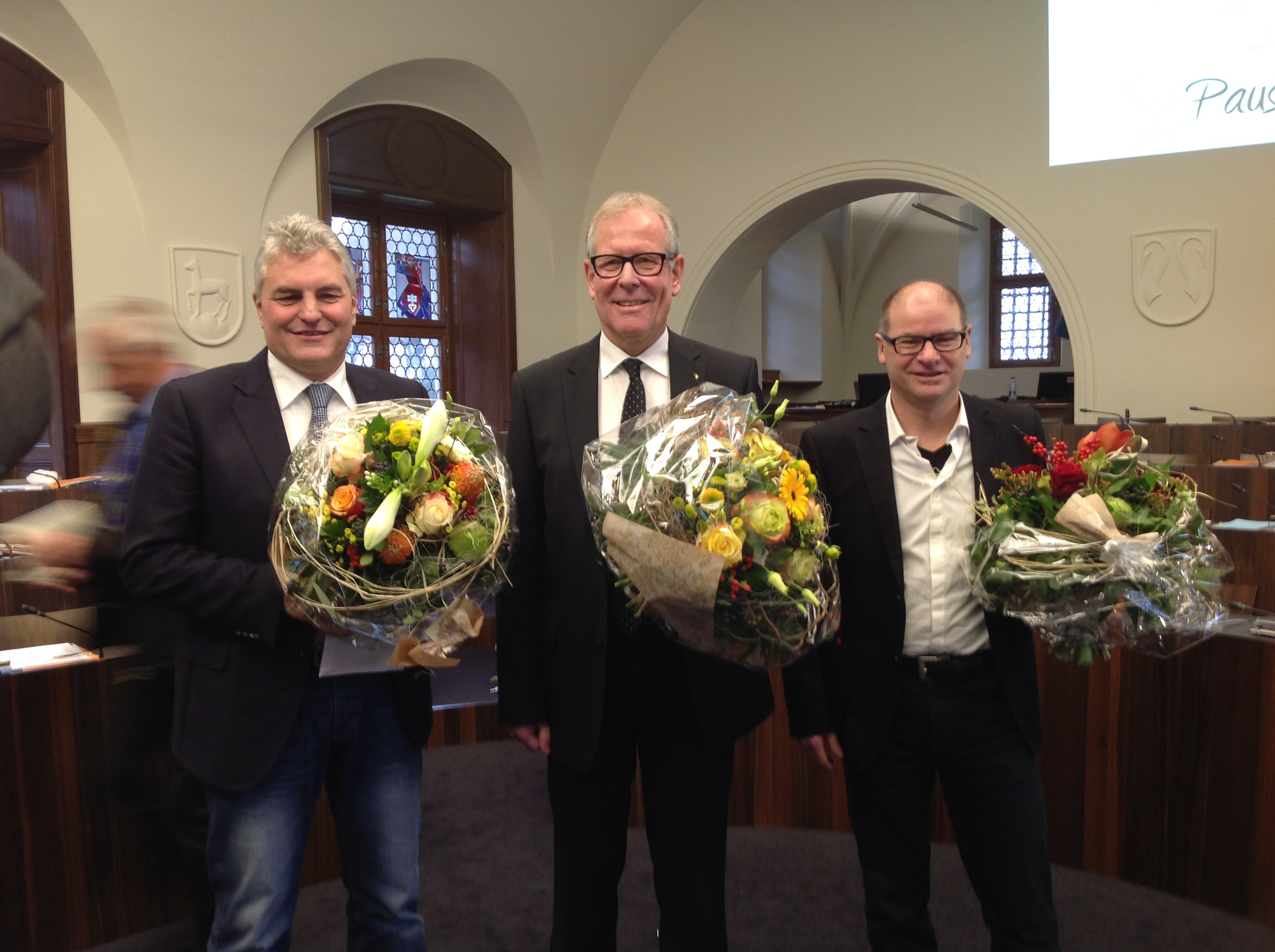 v.l.n.r. Albert Studer; Ernst Zingg; Urs Huber